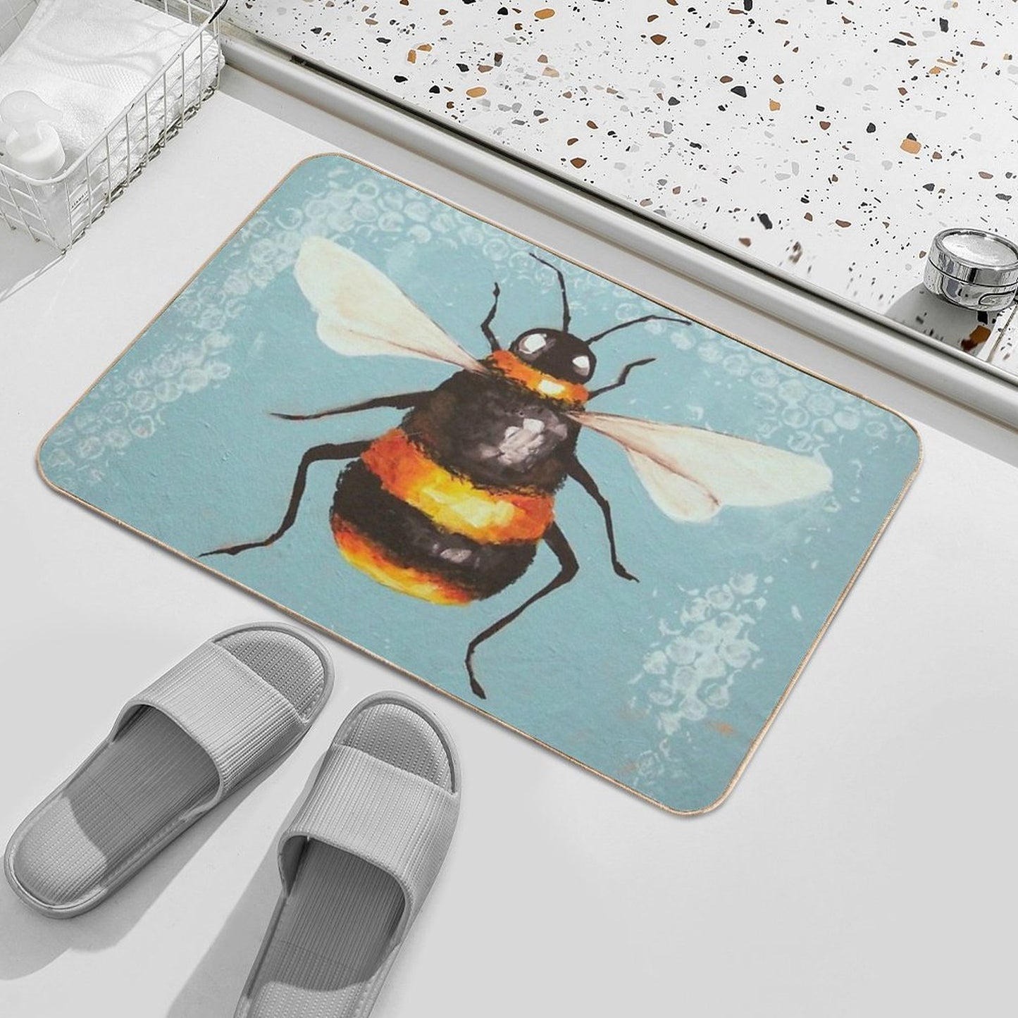Bee  Easy To Clean Bath Mat