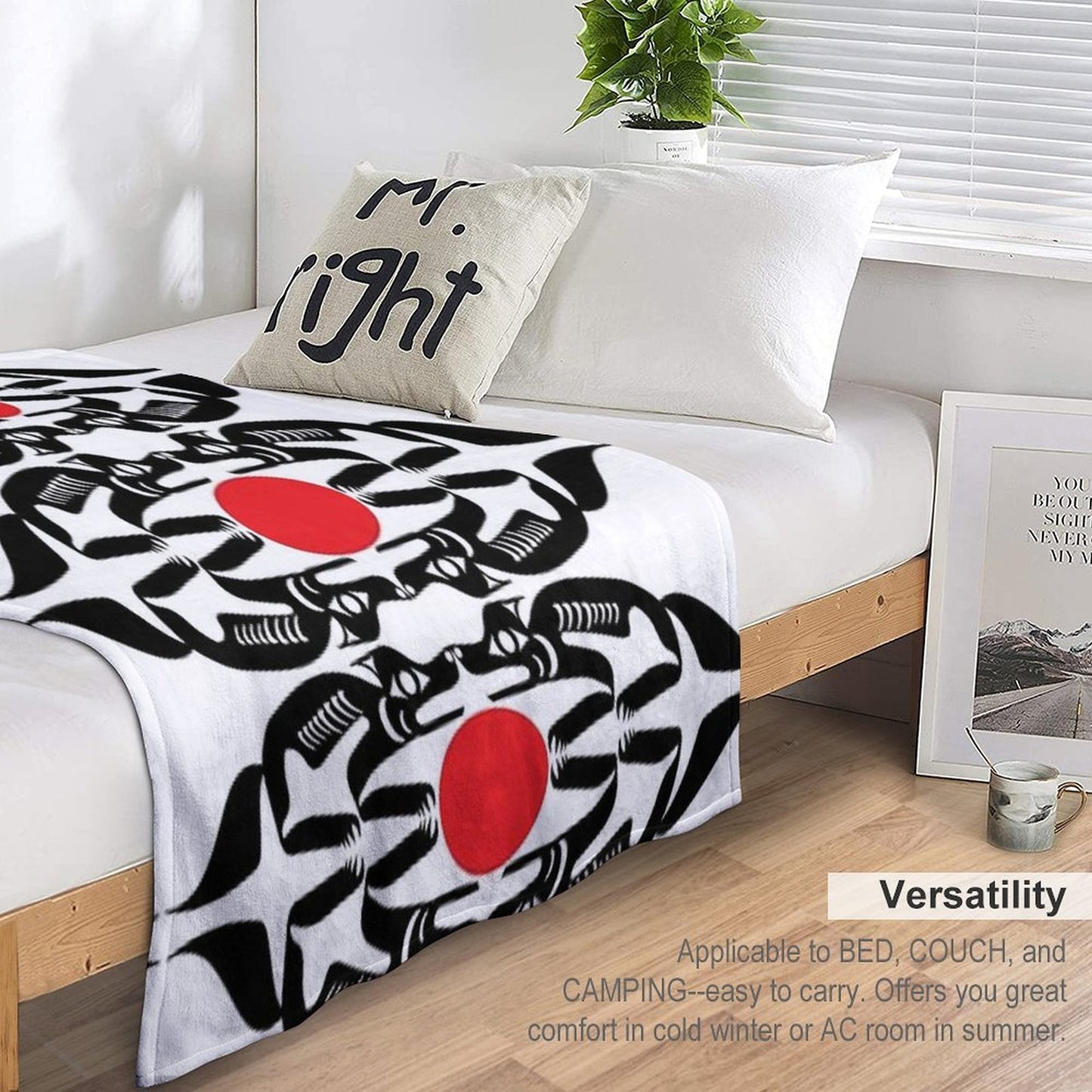 Coast Salish Wolf Shrink-resistant Throw Blanket