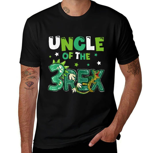 Uncle of The Three Rex Birthday Dinosaur Family Matching  Durable T-Shirt