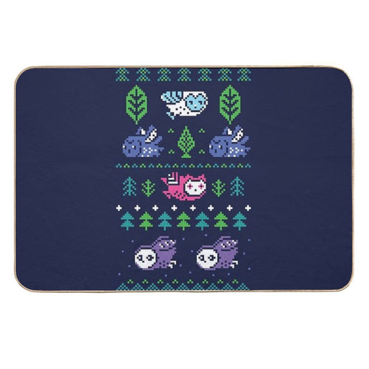 Faire Isle Owls  Dirt-Trapping Bath Mat