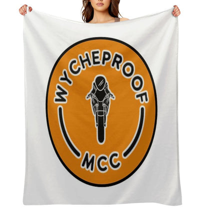WycheproofMCC Black on Orange Sustainable Throw Blanket