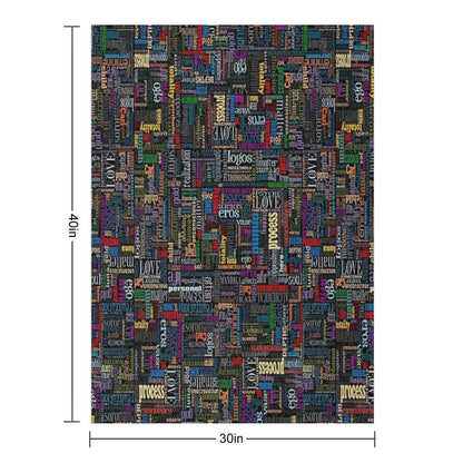 Jungian Psychology Word Cloud Wrinkle-free Throw Blanket