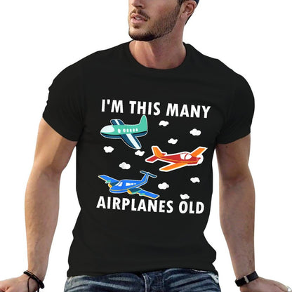 Kids 3 Years Old Boy Airplanes Old 3rd Birthday Kids  Durable T-Shirt