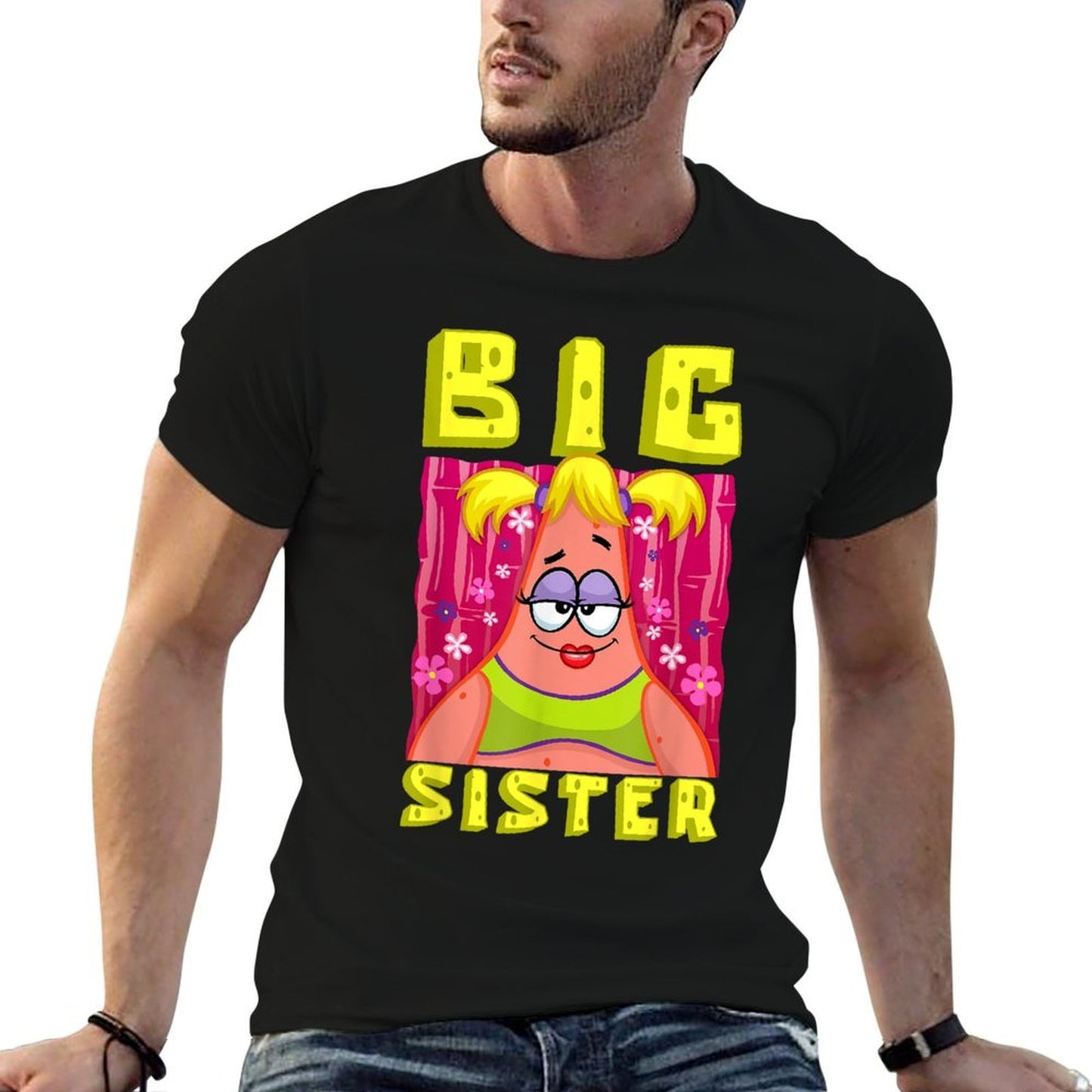 Mademark X SpongeBob SquarePants - SpongeBob Big Sister Funny Prank Girls Patrick Star Makeup  Vintage-inspired T-Shirt