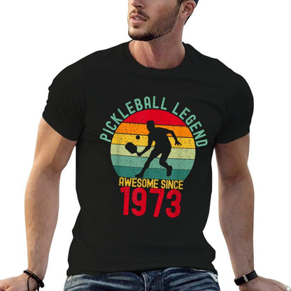 Pickleball Legend Awesome Since 1973 Retro 50th Birthday  Vintage-inspired T-Shirt