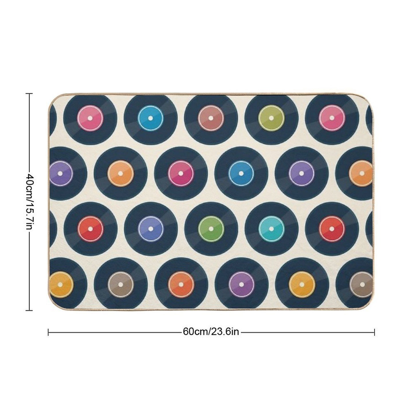 Vinyl Record Collection  Long-Lasting Bath Mat