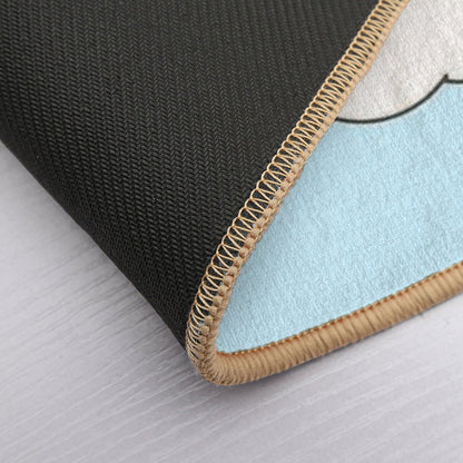 Sunshine for Breakfast  Egg Cloud  Fade-Resistant Bath Mat