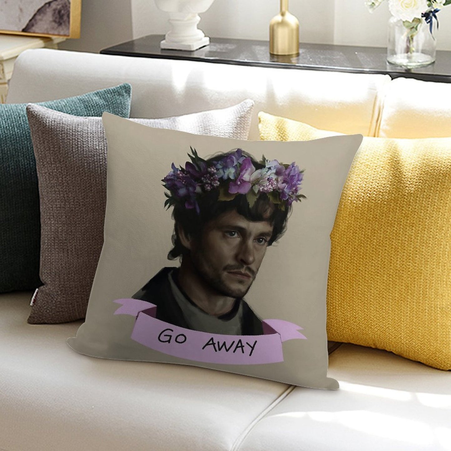 Hannibal - Go Away Soft Ultra-Soft Texture Throw Pillow