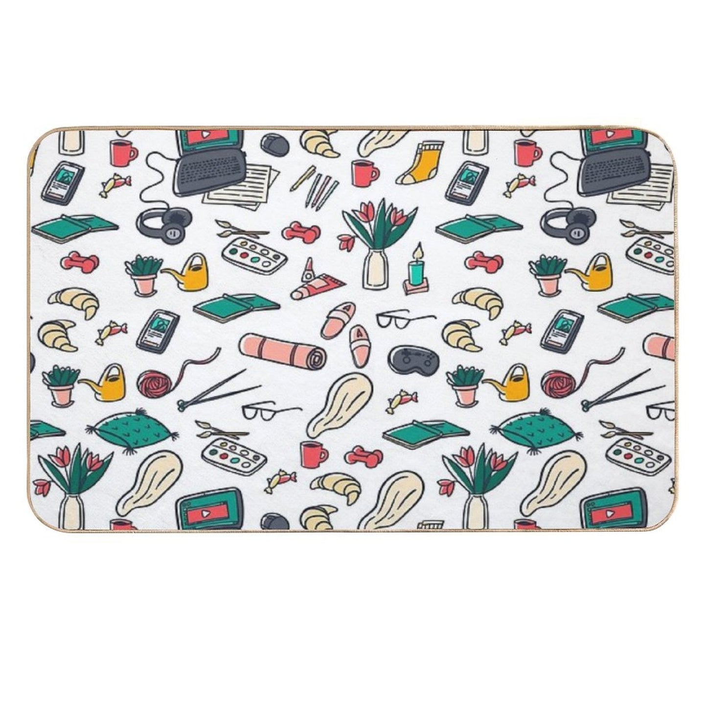 Hobby Pattern.  Odorless Bath Mat
