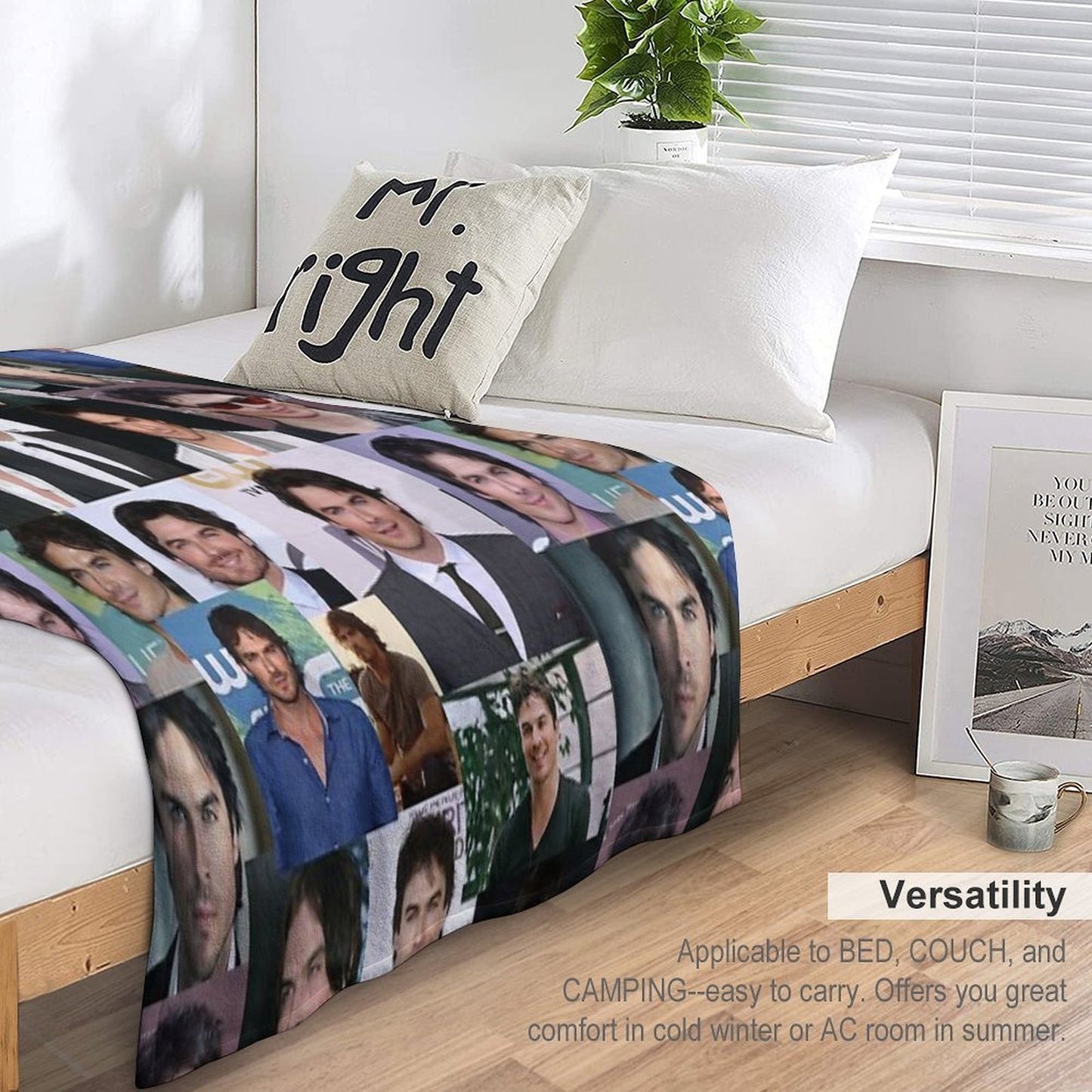 Young Ian Somerhalder Velvety-soft Throw Blanket