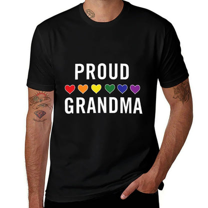 Proud Grandma LGBTQ Gay Pride Rainbow Grandparent  Affordable Price T-Shirt