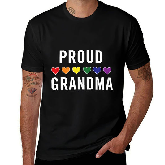Proud Grandma LGBTQ Gay Pride Rainbow Grandparent  Affordable Price T-Shirt