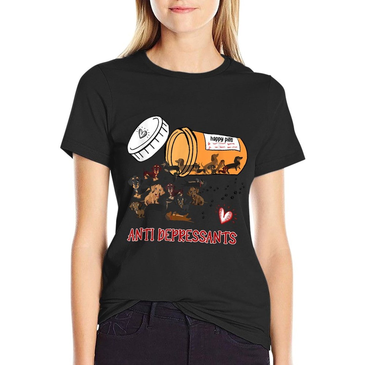 Wiener Dog Sausage Puppy Lover Antidepressants Dachshund  Durable T-Shirt