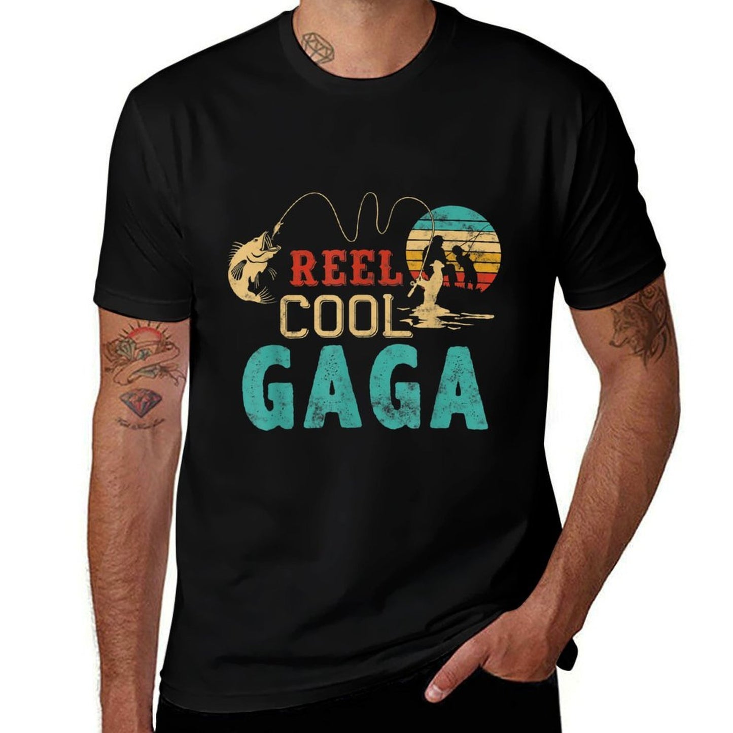 Fishing Reel Cool Gaga Father’s Day Gift For Fisherman Gaga Comfortable T-Shirt