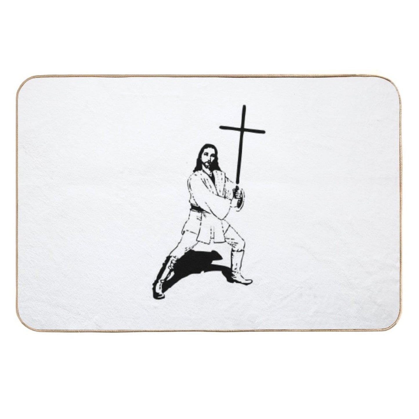 Jesus with Saber T-Shirt  Toxin-Free Bath Mat