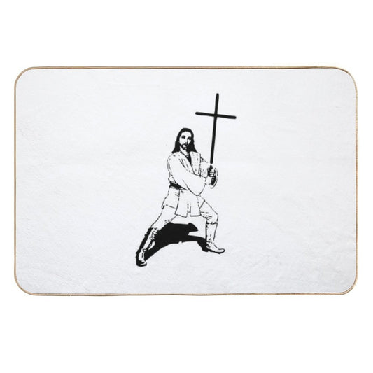 Jesus with Saber T-Shirt  Toxin-Free Bath Mat