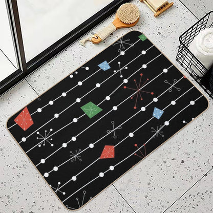 Midcentury Modern Starbursts  Versatile Bath Mat