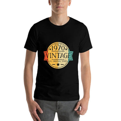 Classic 50th Birthday Gift For Men Women Vintage 1970 Funny  Graphic-printed T-Shirt