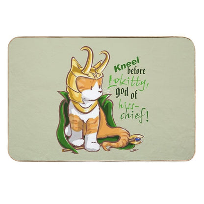 Kneel Before Lokitty! (chibi Version)  Toxin-Free Bath Mat