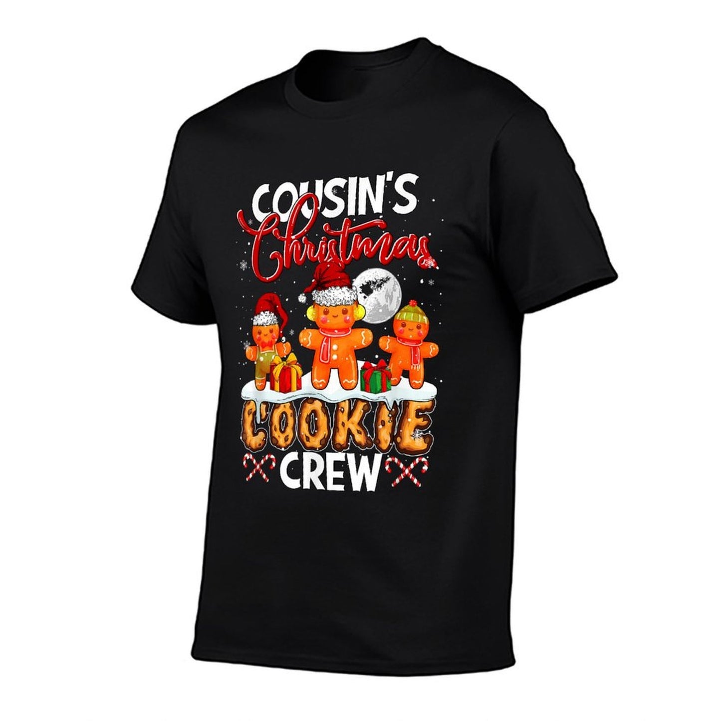Cousins Christmas Cookie Crew Three Santa Gingerbread Baker  Stretchy T-Shirt