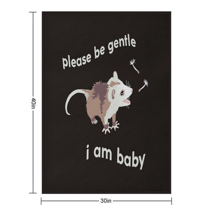 Please Be Gentle, I Am Baby All-season Throw Blanket