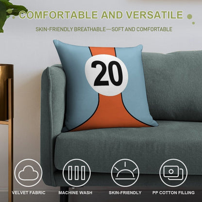 Racing Colours No20 Soft Decorative Cover Throw Pillow