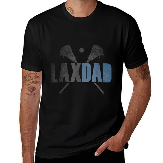 Lax Dad Lacrosse Player Father Coach Sticks Vintage Graphic  High-quality Stitching T-Shirt