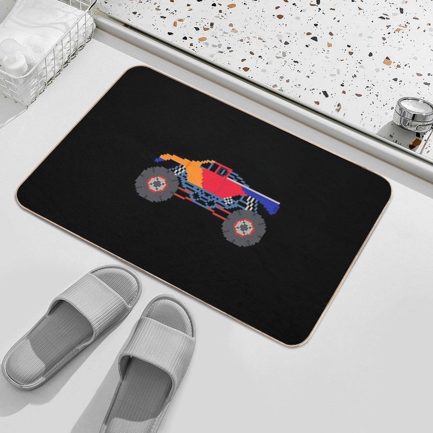 Monster Truck - The Kids' Picture Show  Eco-Friendly Bath Mat