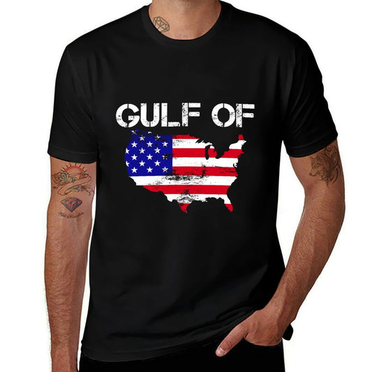 Gulf of USA America Funny USA Map 4th of July Pride  Graphic-printed T-Shirt