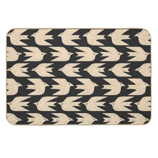 Doves in Flight  Fade-Resistant Bath Mat