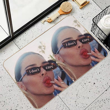 Vogue I Dont Care Lollipop Aesthetic  Repositionable Bath Mat