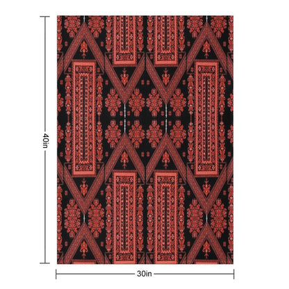 Palestinian Embroidery Boxes Velvety-soft Throw Blanket