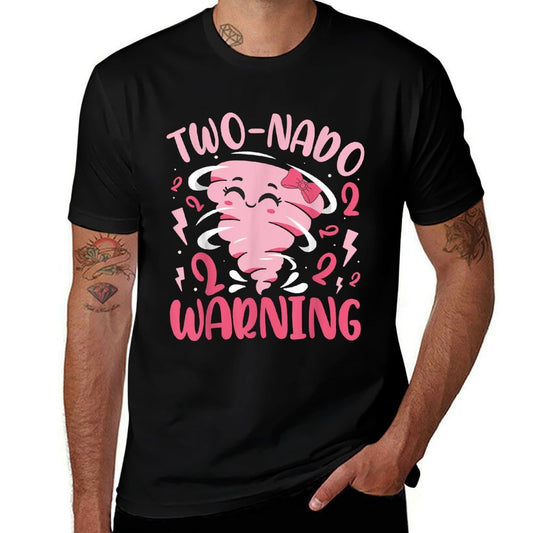 Two-nado Warning 2nd Birthday Pink Tornado Birthday  Slim-fit Cut T-Shirt