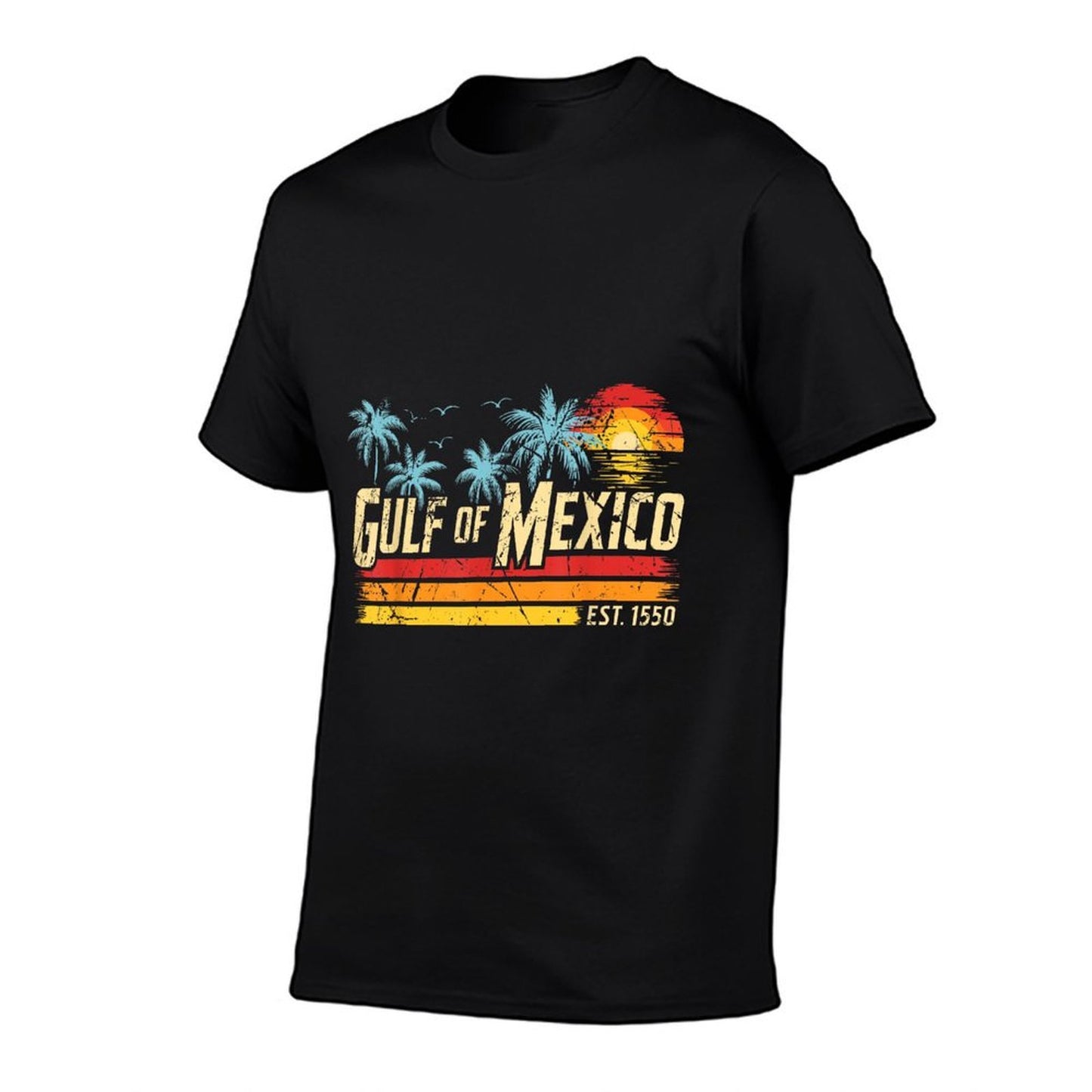 Gulf of Mexico Forever Retro Vintage Beach Mens Women  Wrinkle-resistant T-Shirt