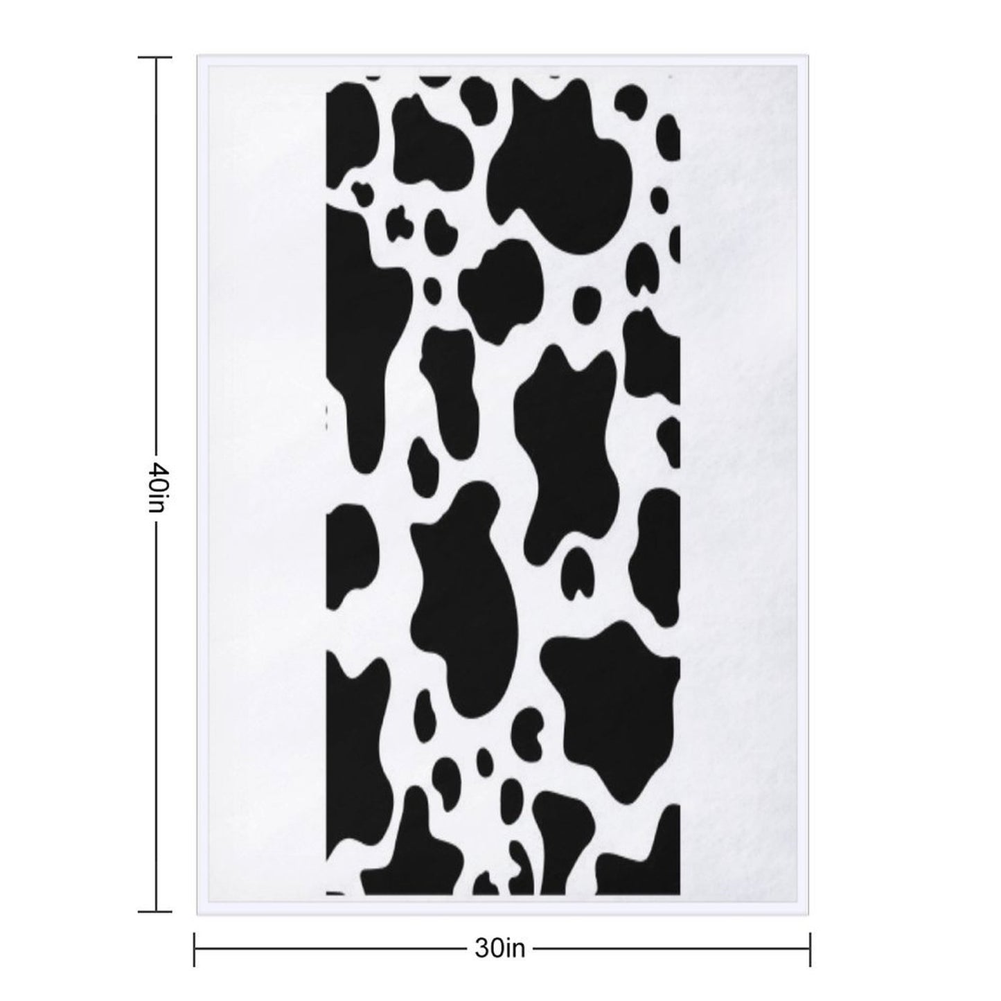 Cow Print Pattern Eco-conscious Throw Blanket