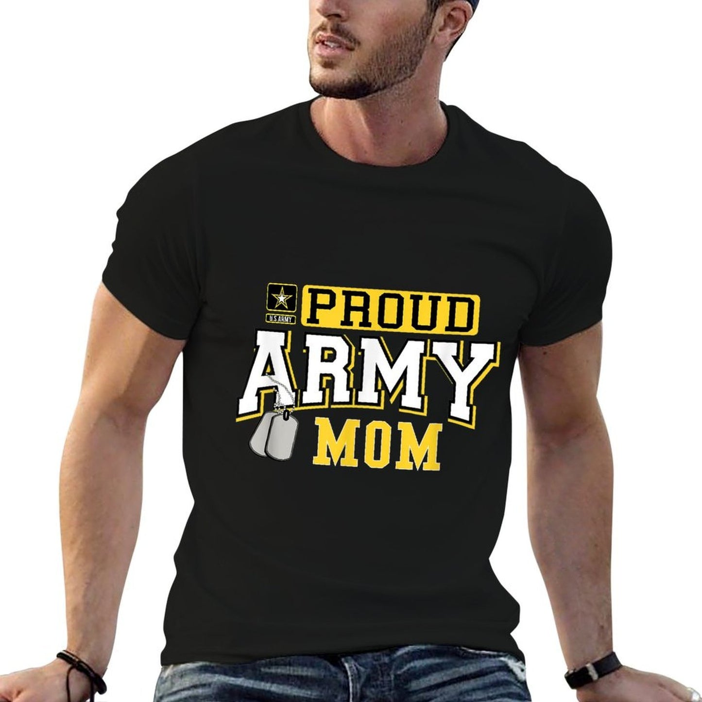 Proud Army Mom Military Pride T  Graphic-printed T-Shirt