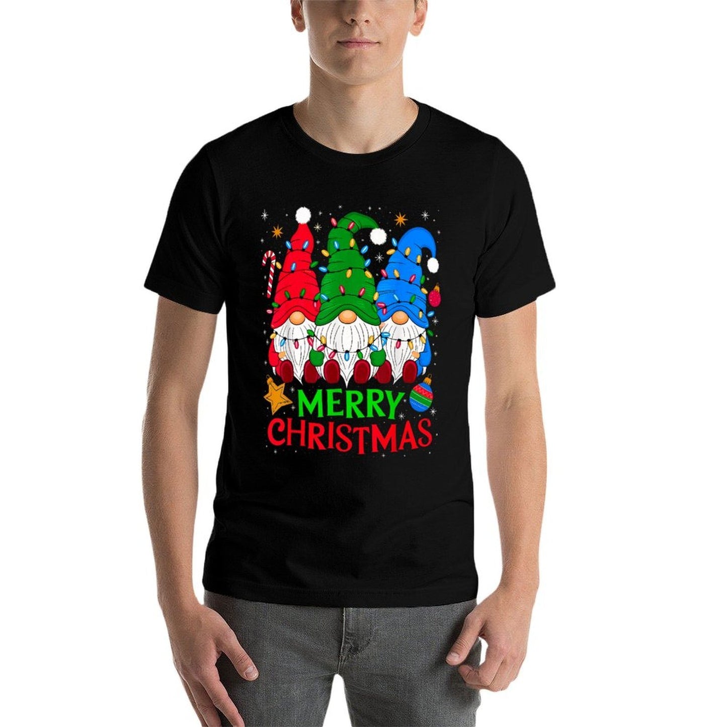 Gnomes Merry Christmas Xmas Matching  Easy-care T-Shirt