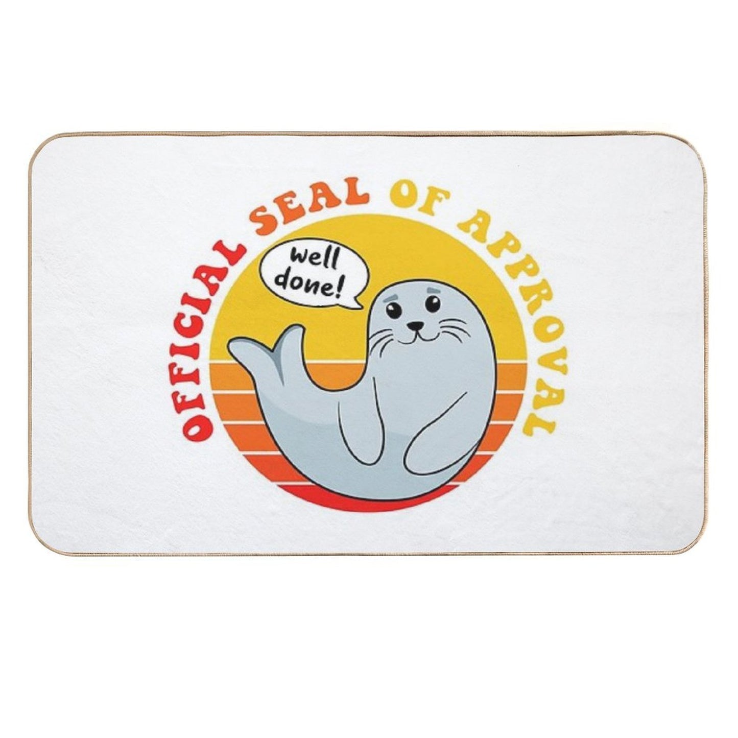 Seal of Approval - Cute Baby Seal  Long-Lasting Bath Mat
