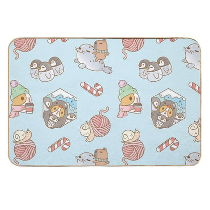 Bubu The Guinea Pig, South Pole Holiday Durable Bath Mat