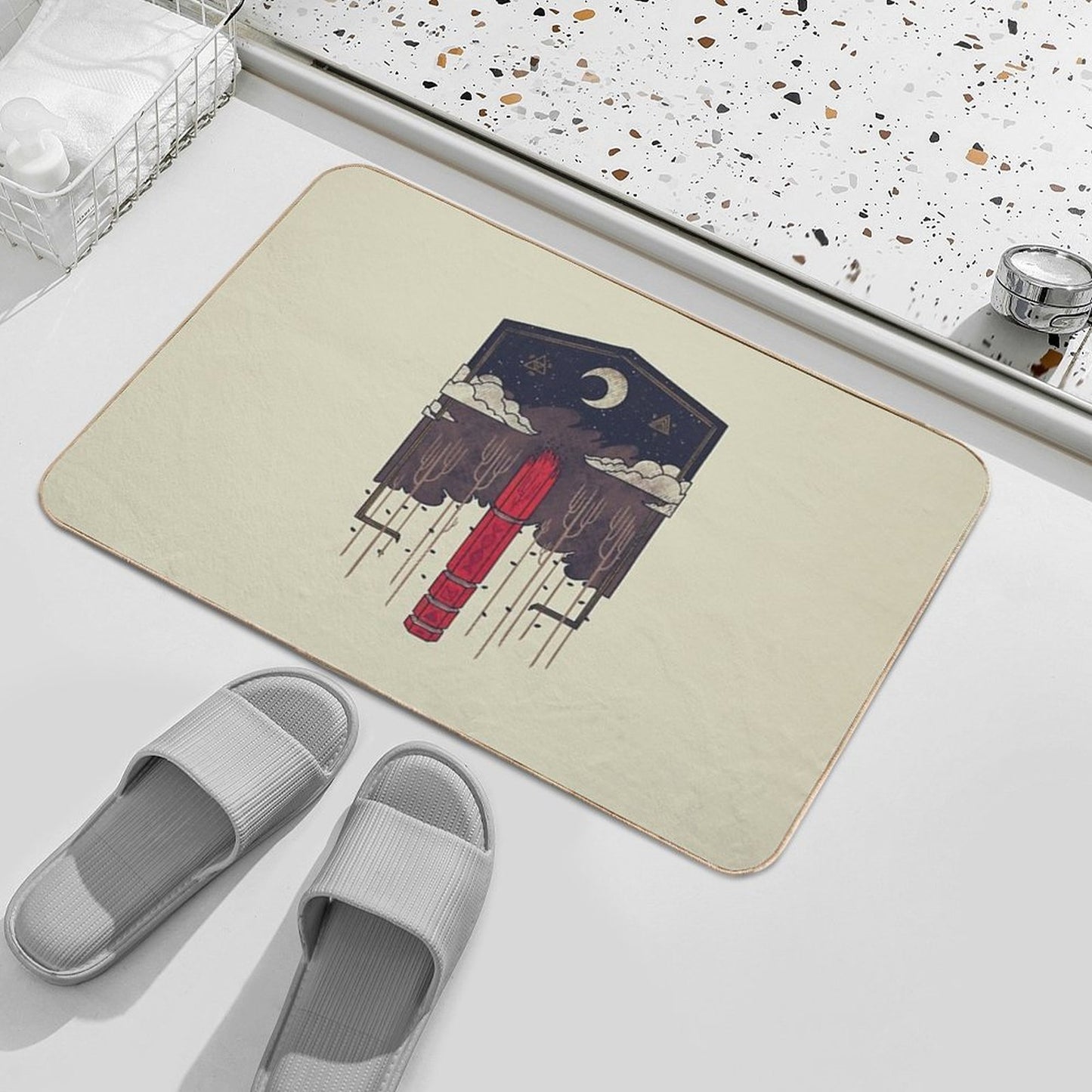 The Lost Obelisk  Pet-Safe Bath Mat