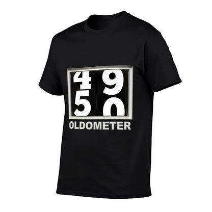 50th Birthday Oldometer 49-50 Premium  Summer-ready Fabric T-Shirt