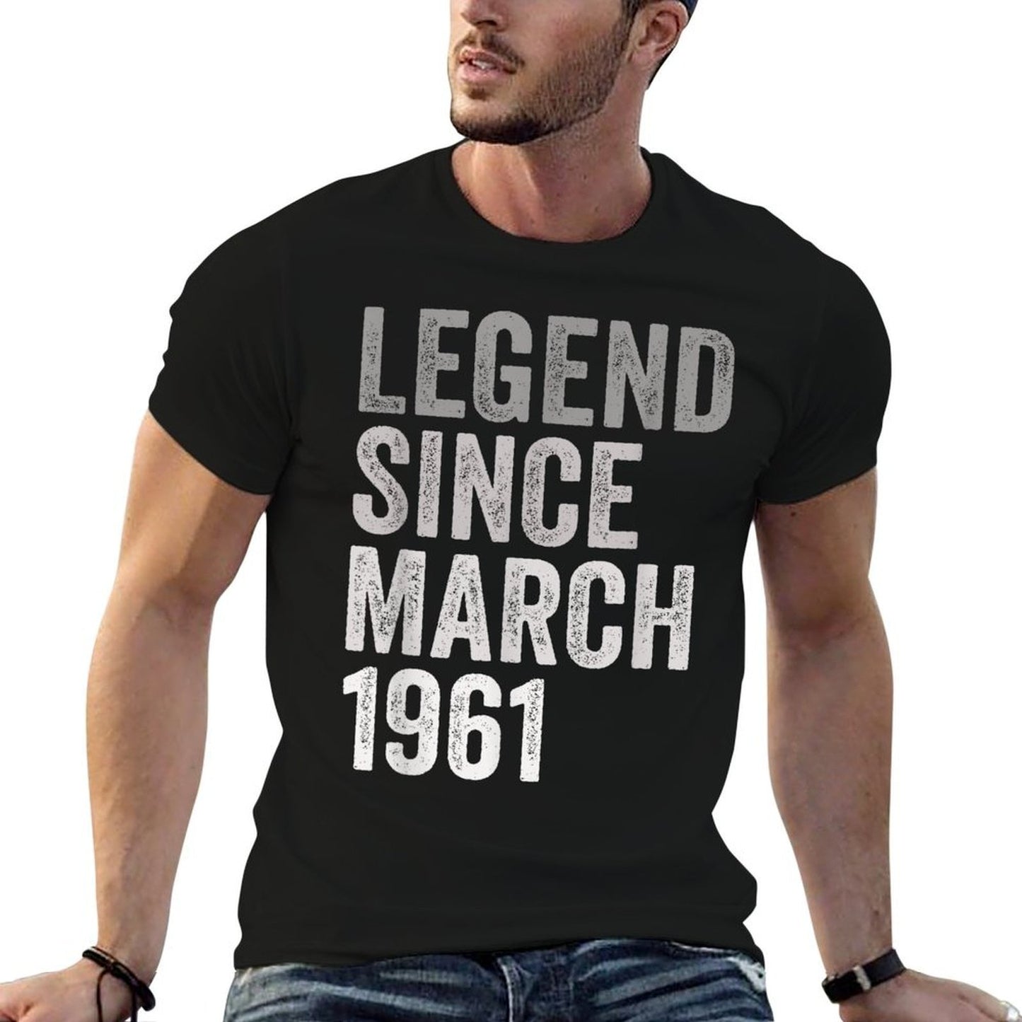 Legend Since March 1961 60 Years Old 60th Birthday Retro  Trendy Pattern T-Shirt