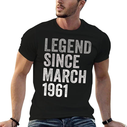 Legend Since March 1961 60 Years Old 60th Birthday Retro  Trendy Pattern T-Shirt