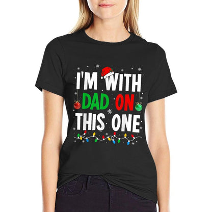 I Dont Do Matching Christmas Outfits Im With Dad On This One  Heathered Texture T-Shirt