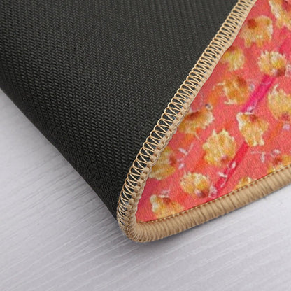 Watercolor Painted Flowers with Diagonal Accents – My Garden, My Rules, My Bloom  Versatile Bath Mat