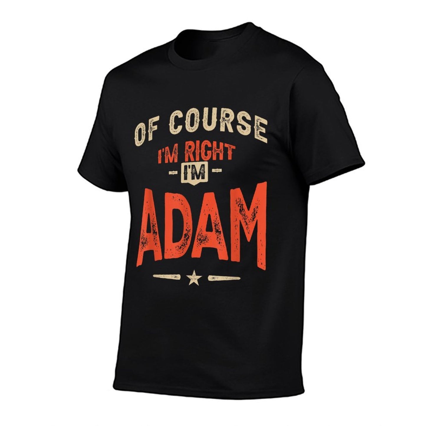 Adam Name Funny Personalized Birthday Adam  Heathered Texture T-Shirt