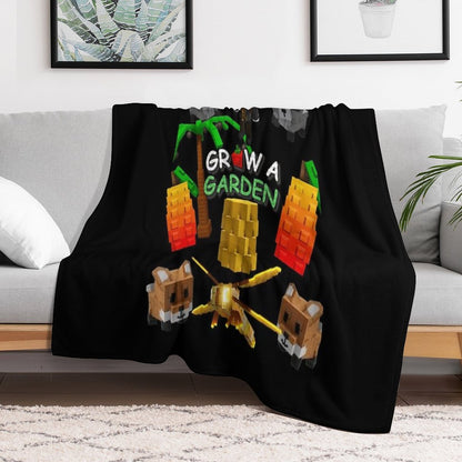 Grow A Garden Game Merch Plush Throw Blanket