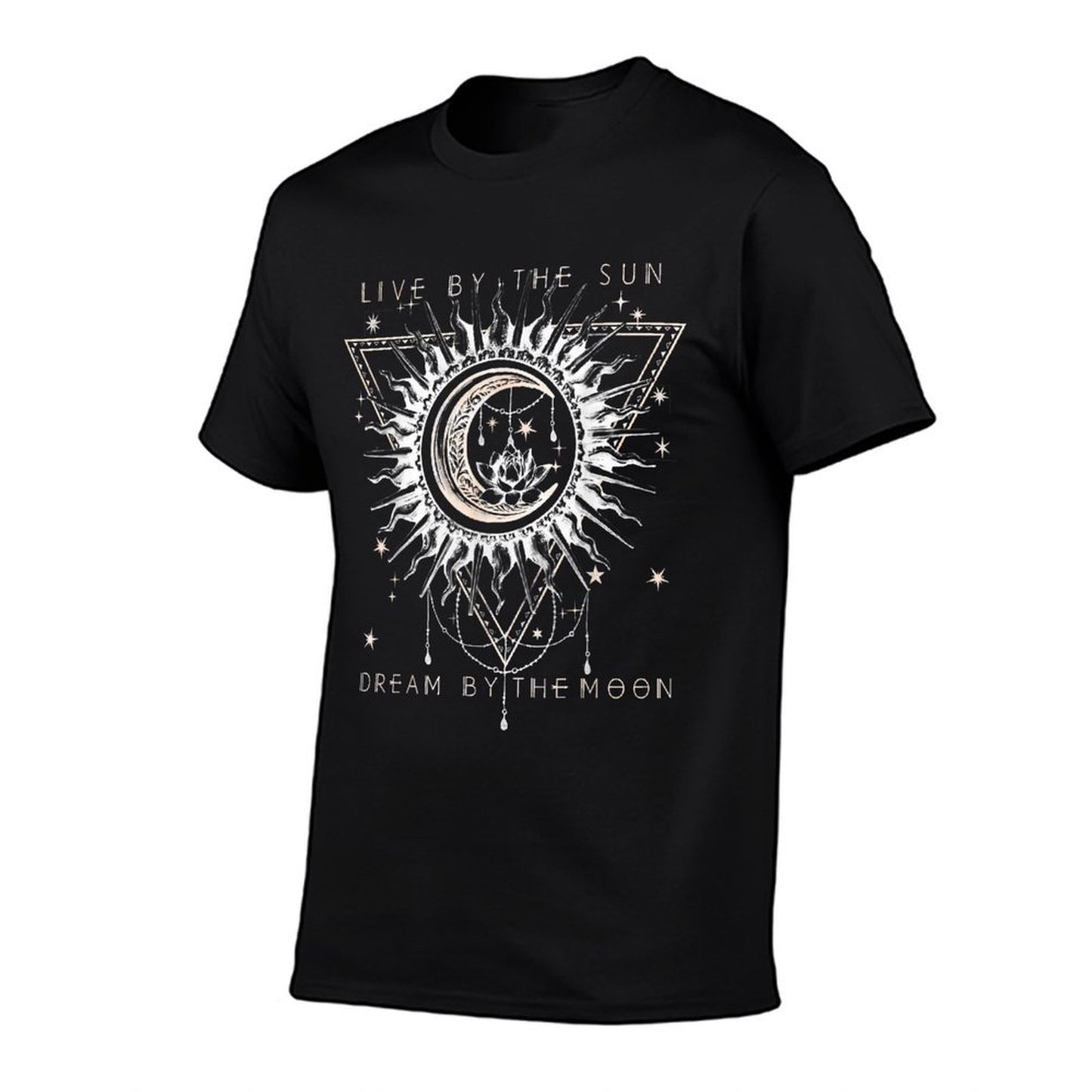 Live By The Sun Dream By The Moon Boho  Summer-ready Fabric T-Shirt