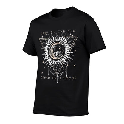 Live By The Sun Dream By The Moon Boho  Summer-ready Fabric T-Shirt