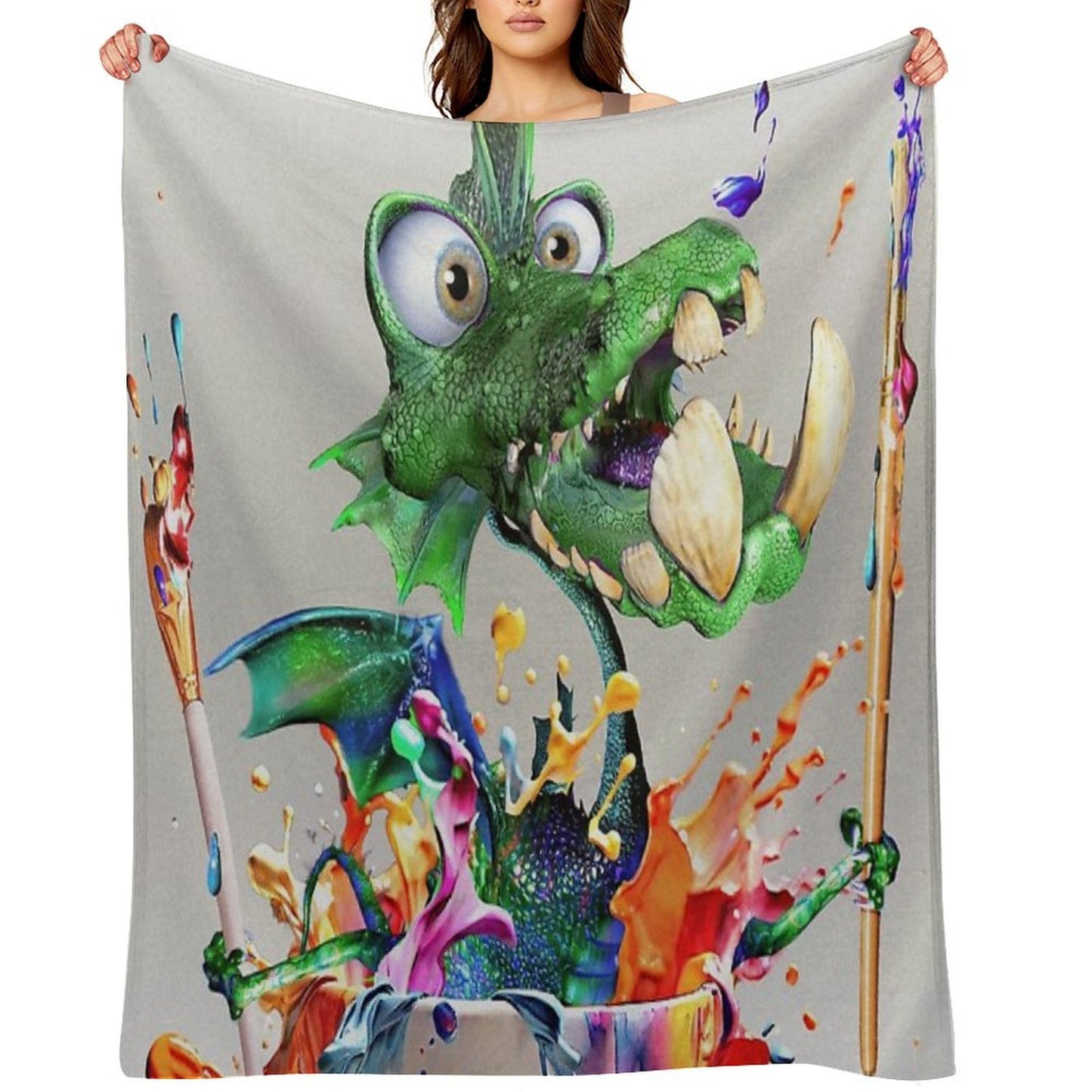 Dragon Artist Eco-conscious Throw Blanket